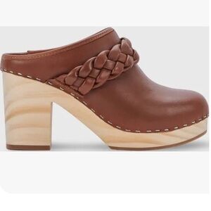 Dolce Vida Hila Wooden Platform Clog Mules Women's Size 8.5